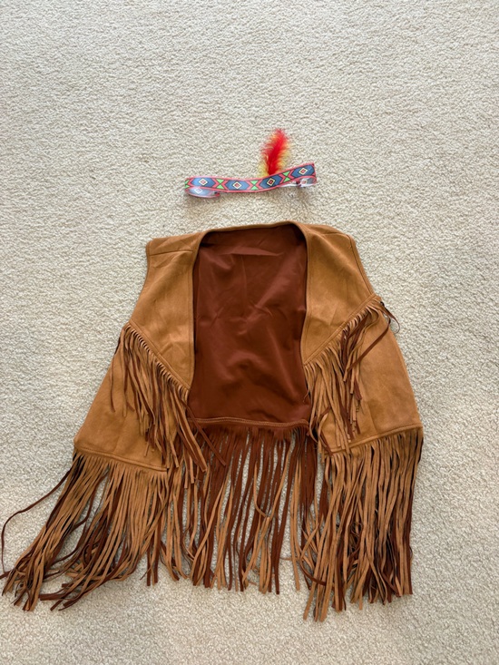Other - Men's Brown Suede Fringe Leather Jacket